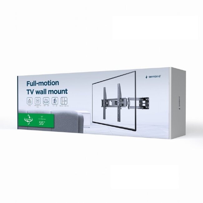 Gembird TV-muurbeugel | tot 55 inch | full motion | enkele arm