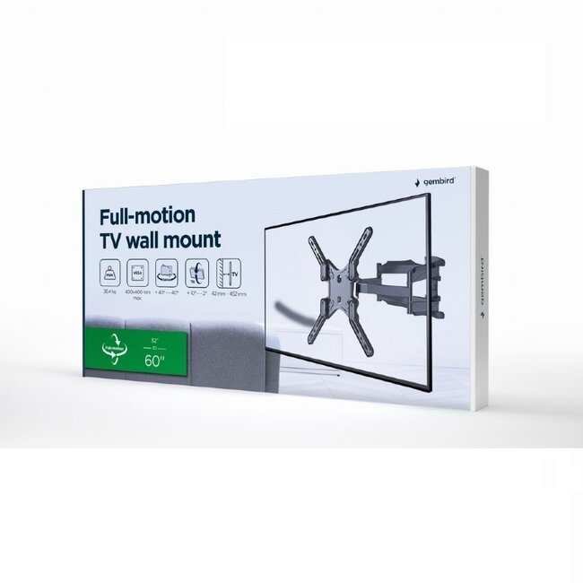 Gembird premium TV-muurbeugel | tot 60 inch | full motion | dubbele arm