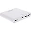 InLine® USB-voeding, GaN-lader, 4-poorts, 2x USB-C + 2x USB-A, 120W, wit