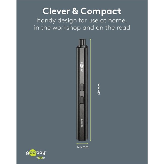 Goobay elektrische precisie-schroevendraaierset | 20 bits