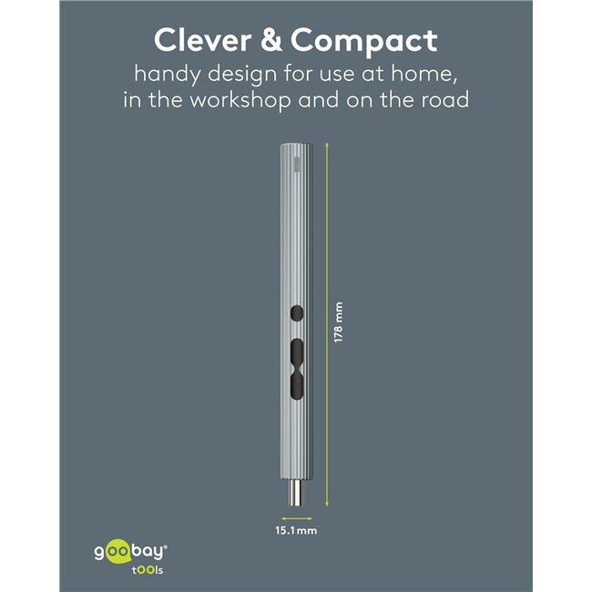 Goobay elektrische precisie-schroevendraaierset | 50 bits