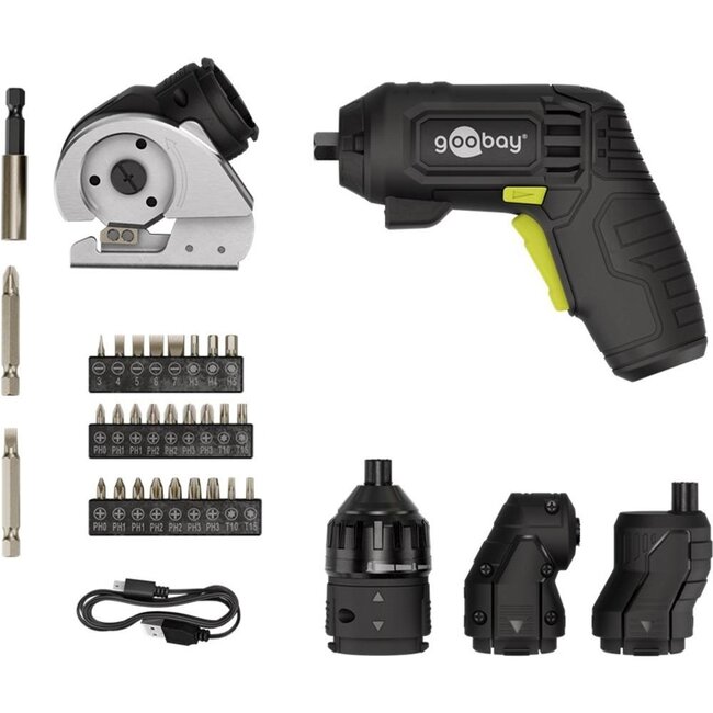 Goobay elektrische schroevendraaierset | 35-delig