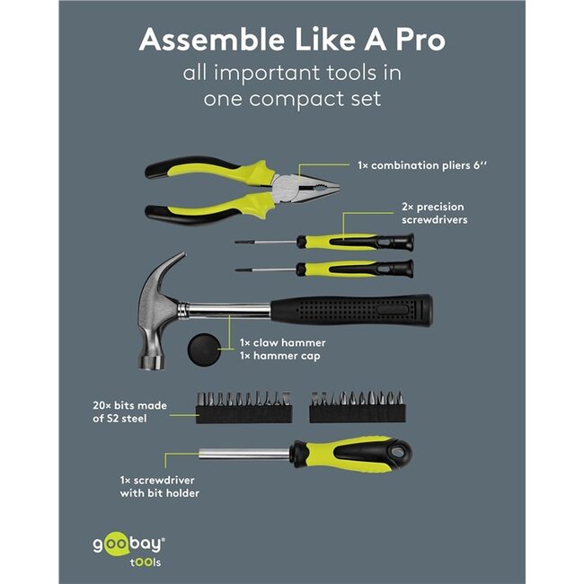 Goobay basis gereedschapsset | 26-delig