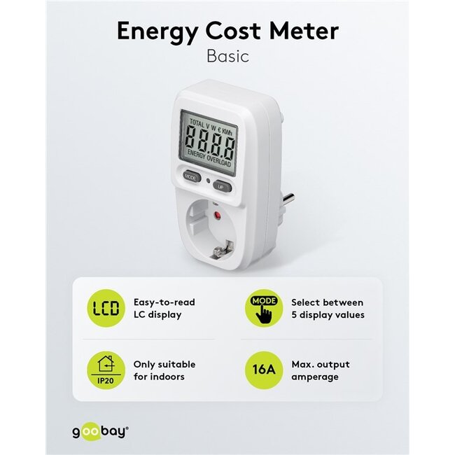 Goobay energieverbruiksmeter | basis
