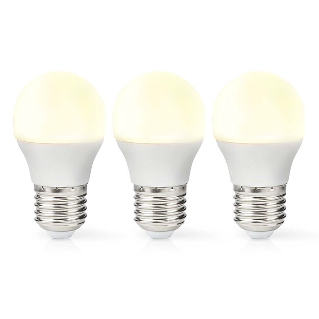 Nedis LED-lamp set | 3 stuks | warm wit | E27 | G45 | 4,9W