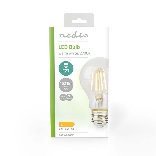 Nedis LED-filamentlamp | warm wit | E27 | A60 | 12W