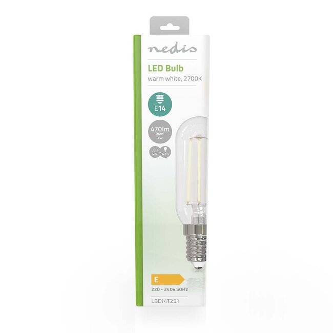 Nedis LED-lamp voor koelkast en afzuigkap | warm wit | E14 | T25 | 4W