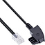 InLine® TAE-F kabel voor DSL-routers, TAE-F male naar RJ45 8P2C, 1m