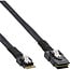 InLine® Slim SAS-kabel, SFF-8654 naar Mini SAS SFF-8087, 12Gb/s, 0,5m