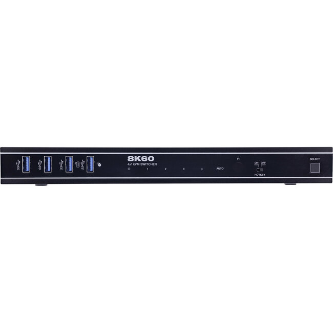 InLine® KVM-schakelaar, 4-weg, HDMI, 8K@60Hz, USB 3.2, met IR & RS-232