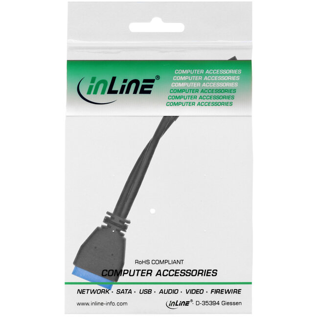 InLine® USB 2.0 naar 3.0 adapterkabel intern, USB 2.0/USB 3.0 int.,0,30m