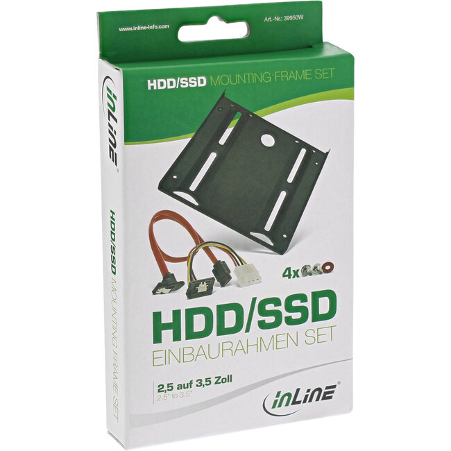 InLine® HDD/SSD montageframe SET, 2,5" tot 3,5"