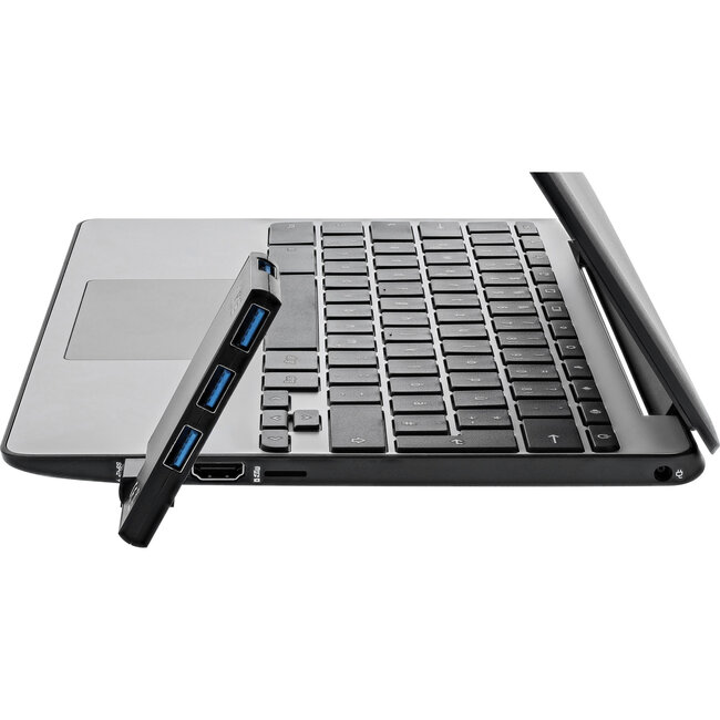 InLine® 180 Twist Hub USB 3.0, 4 poorten, draaibaar, zwart