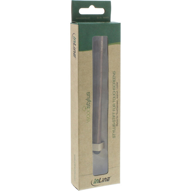 InLine® woodstylus, stylus pen voor touchscreens, walnoot/metaal