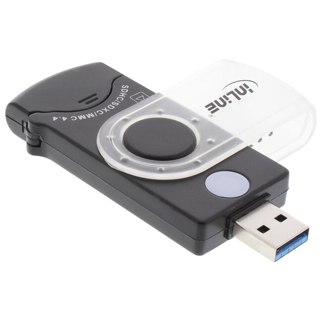 InLine® USB 3.0 mobiele kaartlezer met 2 stations, voor SD, SDHC, SDXC, microSD