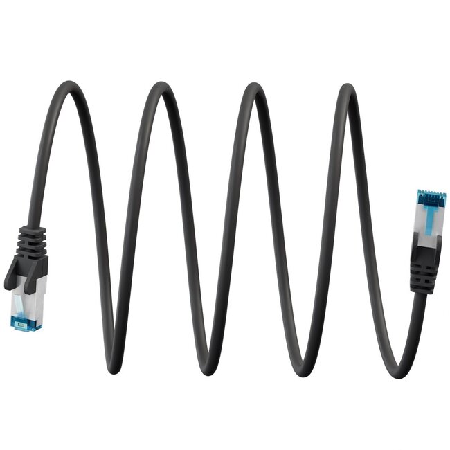 SFTP CAT6a flexibele netwerkkabel | TPE LSZH | zwart | 1 meter