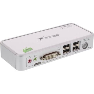InLine® InLine® 2-Poorts KVM-switch, DVI, USB (4-poorten), met audio