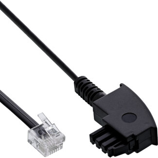 InLine® InLine® TAE-F kabel voor DSL-splitter, TAE-F ST naar Western 6/2 DEC ST, 0,5m