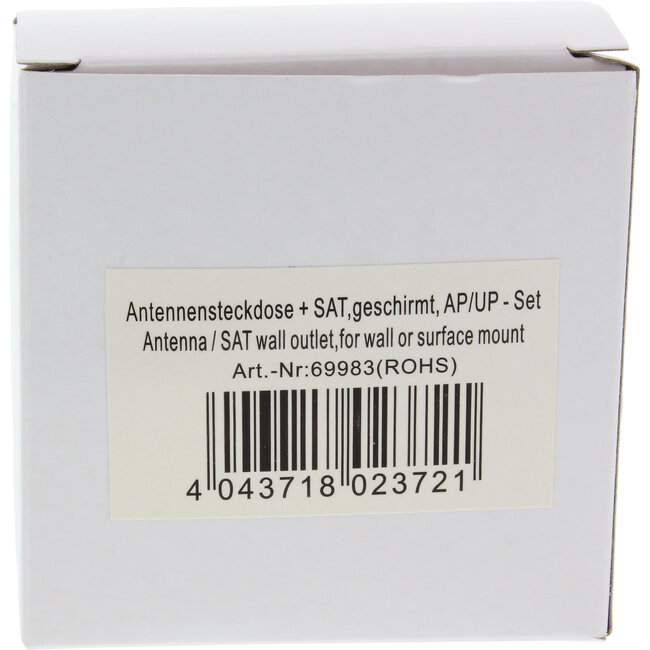 InLine® Antennecontactdoos + SAT, afgeschermd, AP/UP - Set
