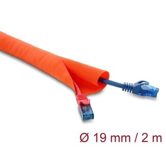 DeLOCK Delock Cable Protection Sleeve self-closing 2 m x 19 mm orange