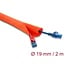 Delock Cable Protection Sleeve self-closing 2 m x 19 mm orange