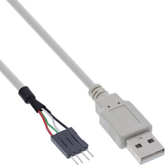 InLine® InLine® USB 2.0 adapterkabel, female A naar paalconnector, 0,40m