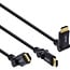 InLine® HDMI HS kabel met ethernet, male / male, zwart, flex. bocht, 0,5m