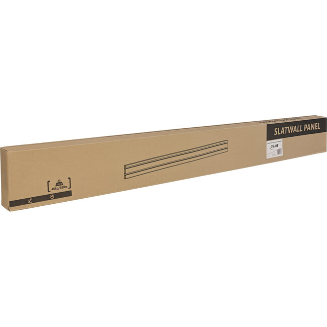 InLine® Slatwall Panel aluminium, voor wandmontage, wit, 1,2m