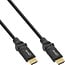 InLine® HDMI HS kabel met ethernet, male / male, zwart, flex. bocht, 3m