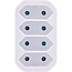 InLine® wandcontactdoosadapter, randaardestekker naar 4x Euro contactdoos, wit