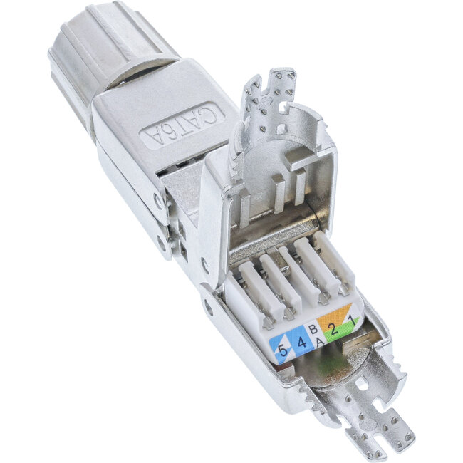 InLine® Kabelconnector Cat.6A, met LSA-technologie, afgeschermd, plat