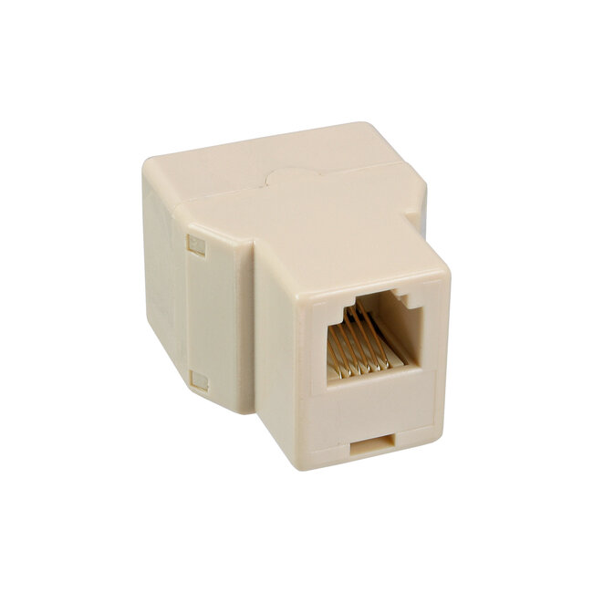 InLine® Modulaire verdeler, 1x RJ12 female naar 2x RJ12 female