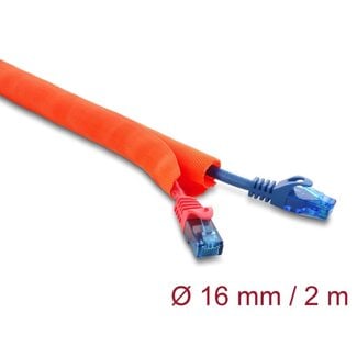 DeLOCK Delock Cable Protection Sleeve self-closing 2 m x 16 mm orange
