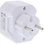 InLine® wandcontactdoosadapter, randaardestekker naar 3x Euro contactdoos, wit