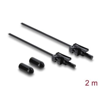 DeLOCK Delock Fibre Optic Plastic POF Cable HFBR 4532-4532Z Simplex male to Simplex male 2 m