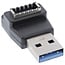 InLine® USB 3.2 adapter, USB-A male naar interne USB-E female op voorpaneel