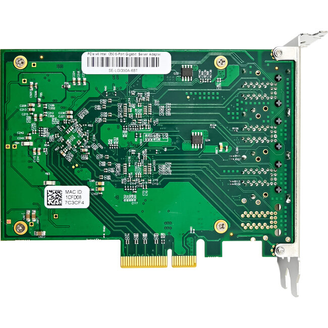 InLine® 6-poorts Gigabit netwerkkaart, 6x RJ45 1 Gb/s, PCIe x4
