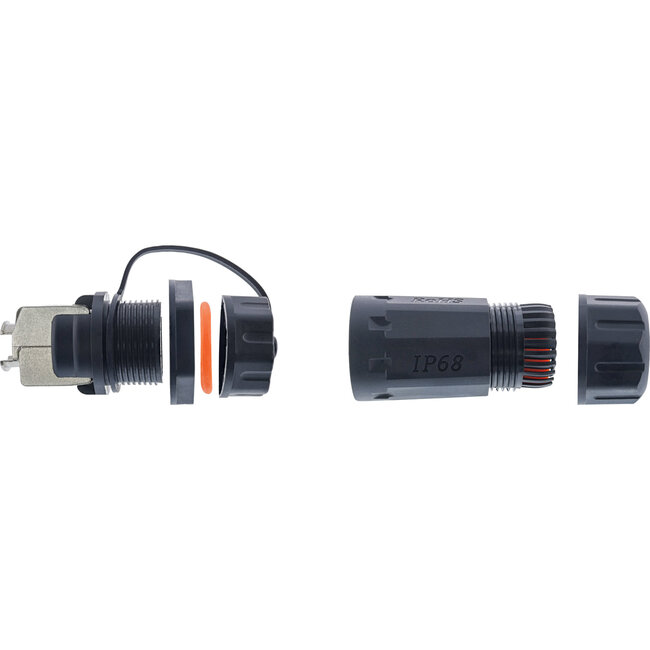 InLine® patchkabel koppeling, RJ45 Cat.6A, IP68, voor industrie, met stofkap