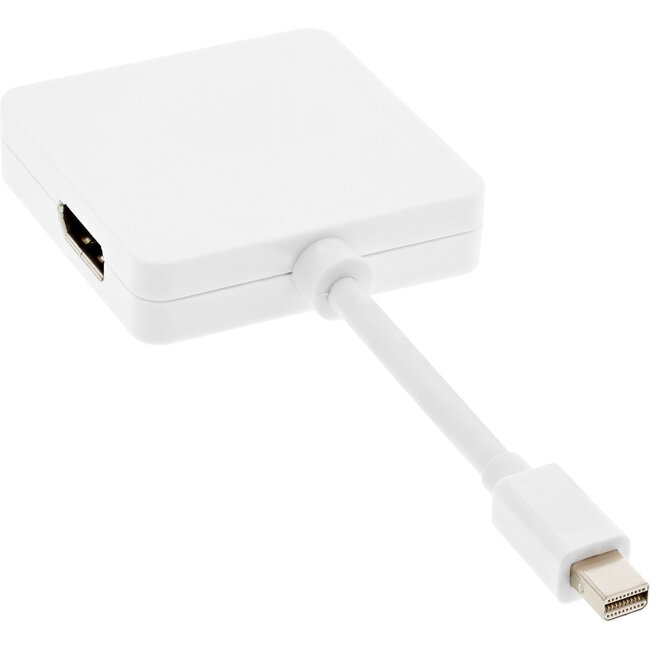 InLine® Mini DisplayPort naar HDMI/DVI/DisplayPort-adapterkabel, wit