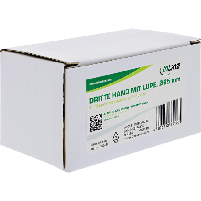 InLine® Derde hand met vergrootglas