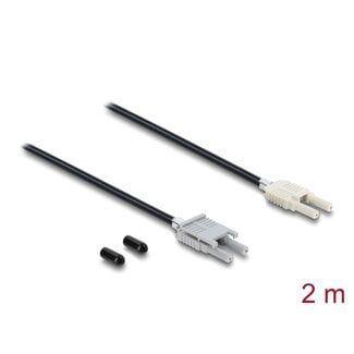 DeLOCK Delock Fibre Optic Plastic POF Cable HFBR 4506-4516Z Duplex male to Duplex male 2 m