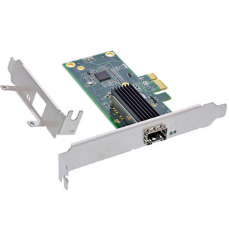 InLine® InLine® Gigabit netwerkkaart, 1x SFP, PCIe x1, incl. laagprofiel slot bracket