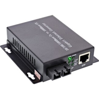 InLine® InLine® Netwerk Media Converter 10/100/1000Mb/s TP naar LWL (SC Duplex),SM, 20km