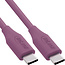 InLine® USB 2.0-kabel, USB-C-snelladingskabel 100 W, Wild Berry/violet 0,5