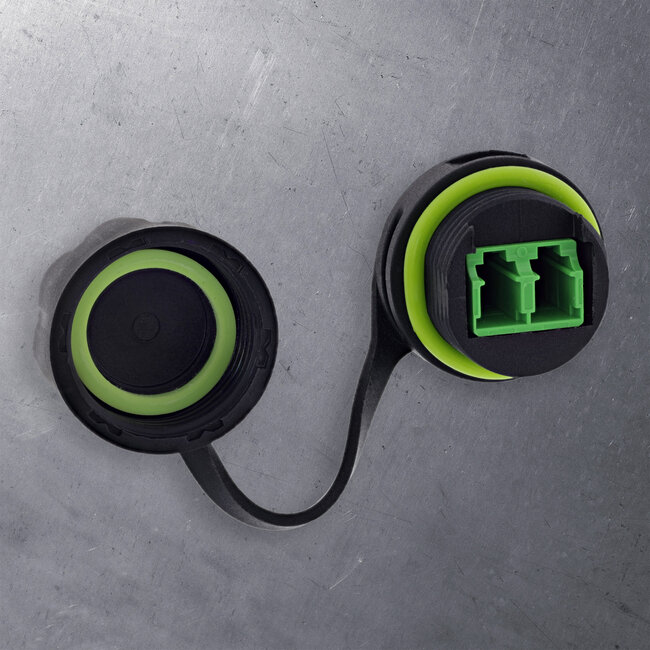 InLine® Glasvezel koppelaar LC, kort, IP68, 2x2 LC-connector, M20