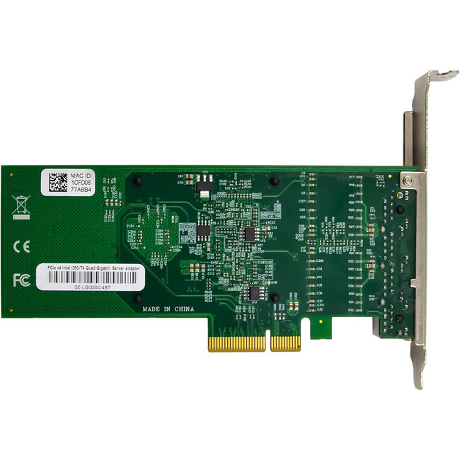 InLine® Quad Gigabit netwerkkaart, 4x RJ45 1 Gb/s, PCIe x4