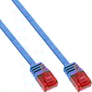 InLine® InLine® Patchkabel plat, U/UTP, Cat.6, blauw, 7m