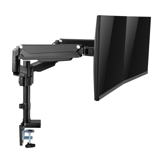 InLine® bureausteun met hefsysteem, voor twee monitoren tot 82cm (32"), 9kg