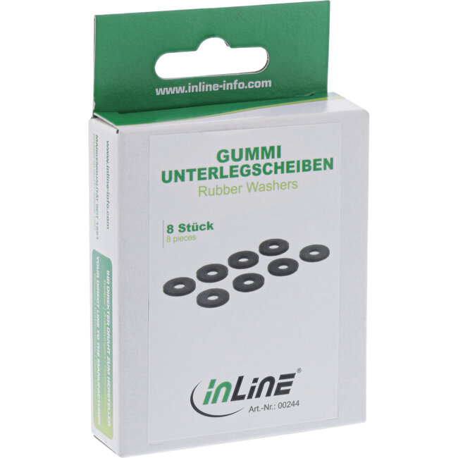 InLine® Rubberen sluitring, voor het ontkoppelen van harde schijven, 8 stks.