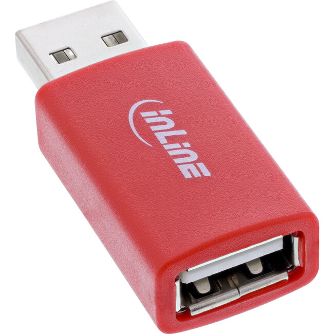 InLine® USB-gegevensblokkering, adapter USB-A-stekker naar USB-A-aansluiting